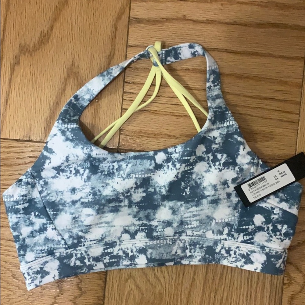 Soul cycle looped x back tie dye bra